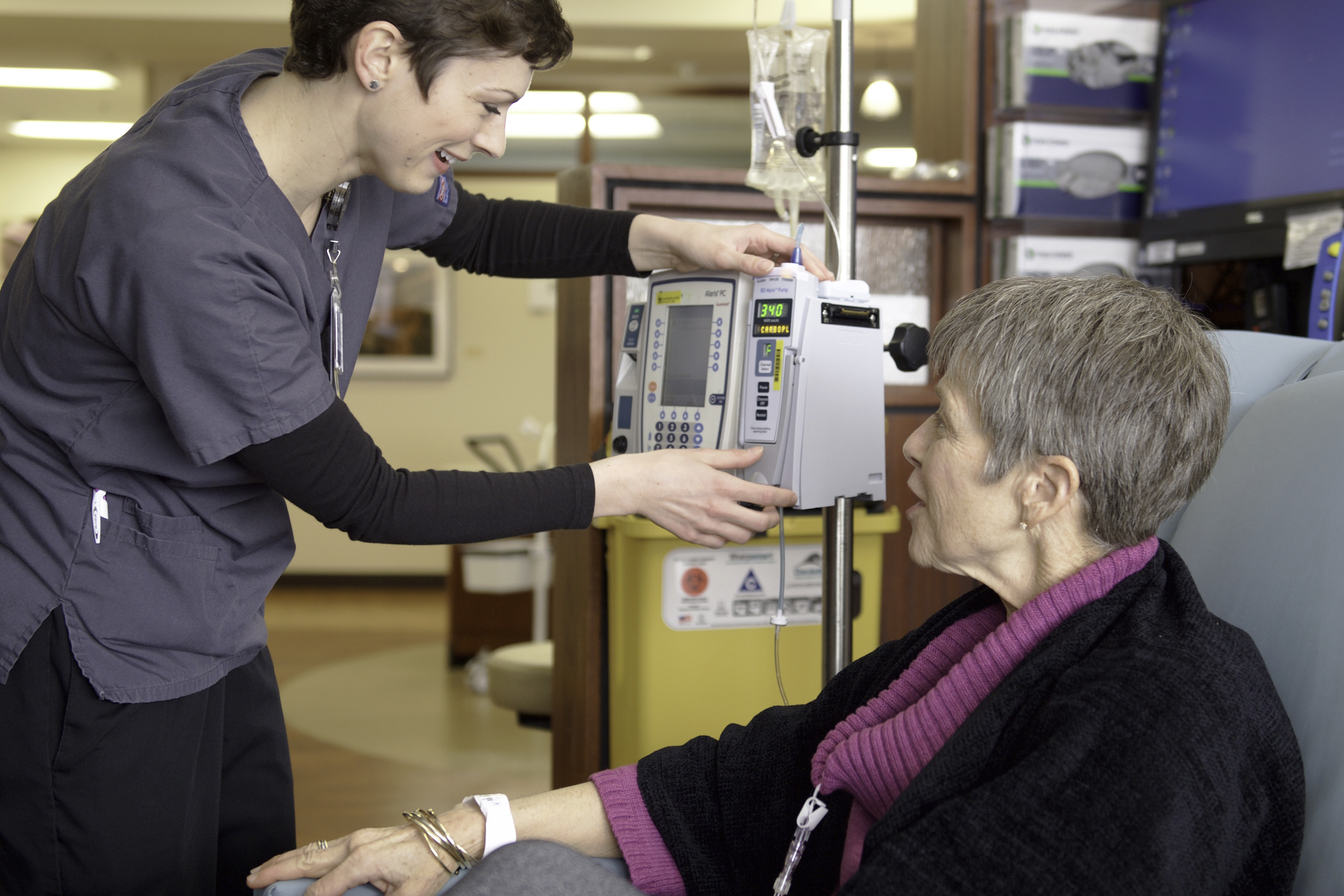 Nurse and patient